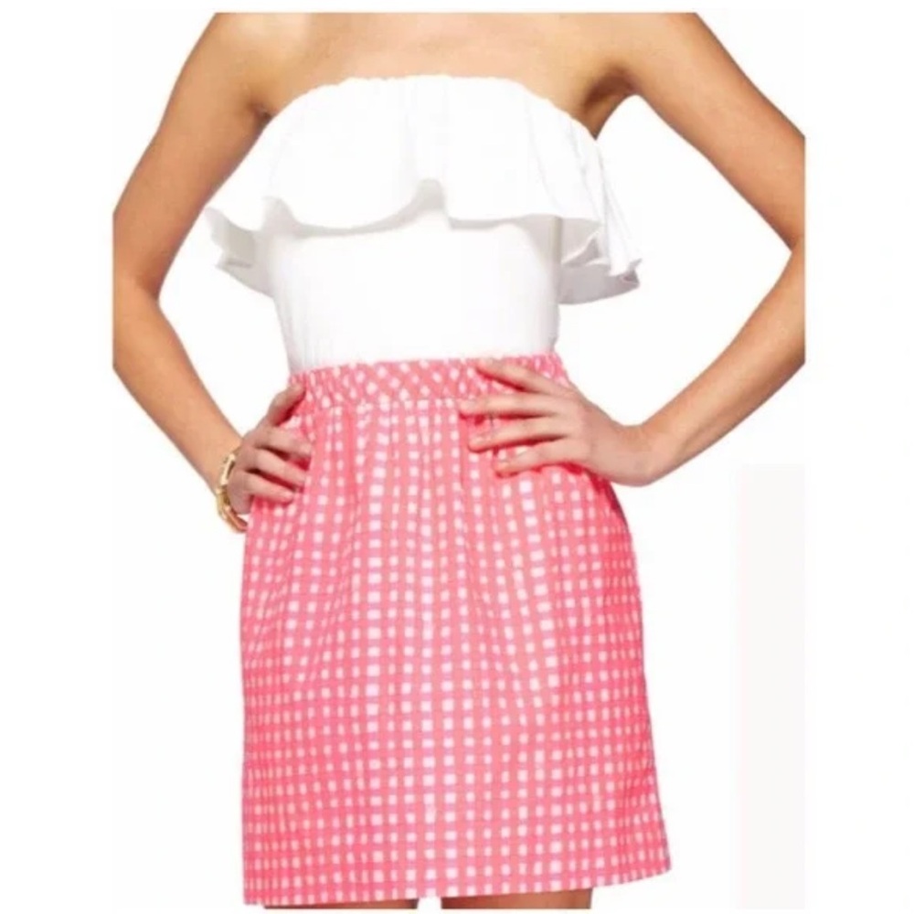 Lilly Pulitzer Athens Dress in Painterly Gingham sz Medium